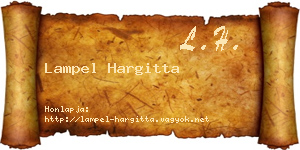 Lampel Hargitta névjegykártya